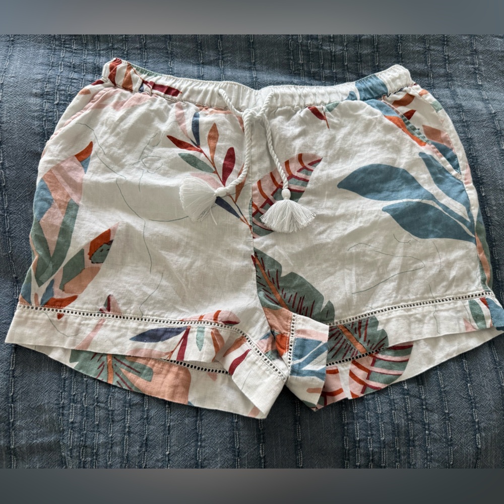 Cynthia Rowley High Waist White and Blue Shorts